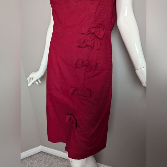 Moulinette Soeurs Red Cascading Bow Dress – Size 8 – Anthropologie - Picture 3 of 10
